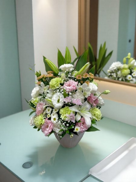 画像2: お供え用 フラワーアレンジメント S (2)