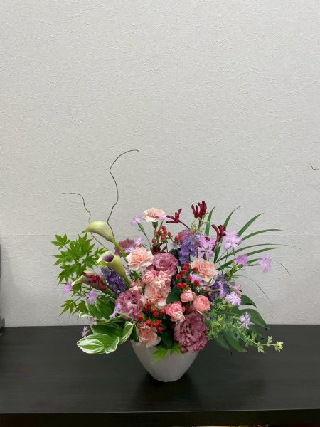 画像1: ギフト用　フラワーアレンジメント　M (1)